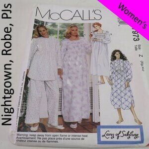 McCall's 7973 Lanz Of Salzburg UNCUT nightgown, top, pants sewing pattern